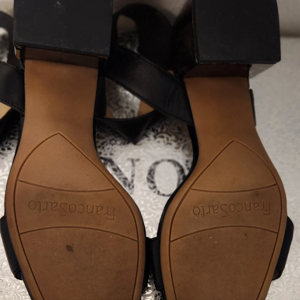 FRANCO SARTO SIZE 8 1/2 Black Women's Sandals - Picture 3 of 5